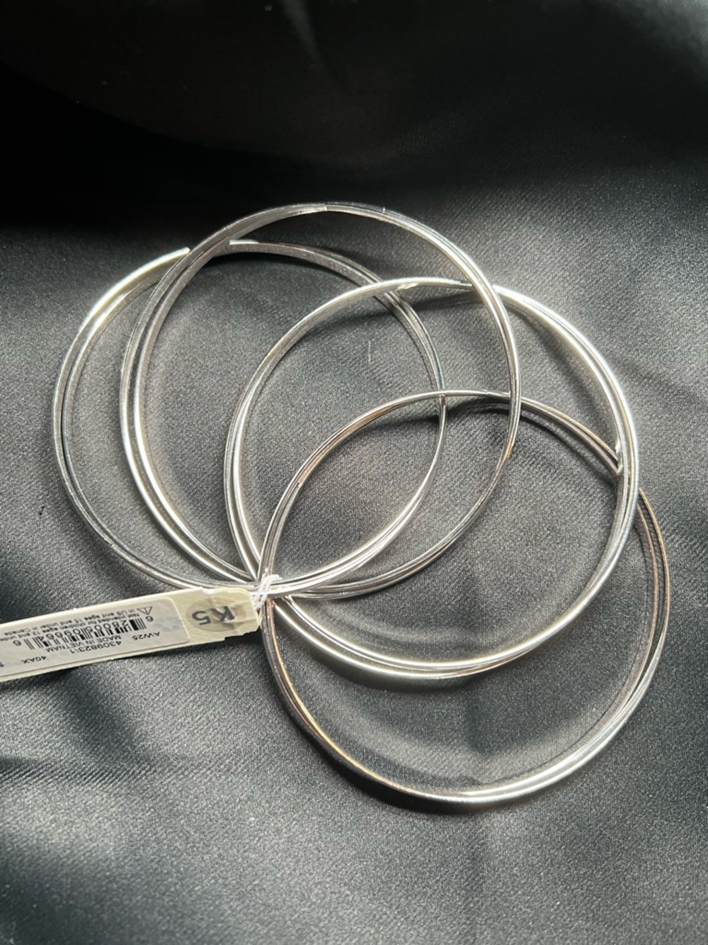 Lucky Brand Silver-Tone Stackable Bangle Bracelet Set